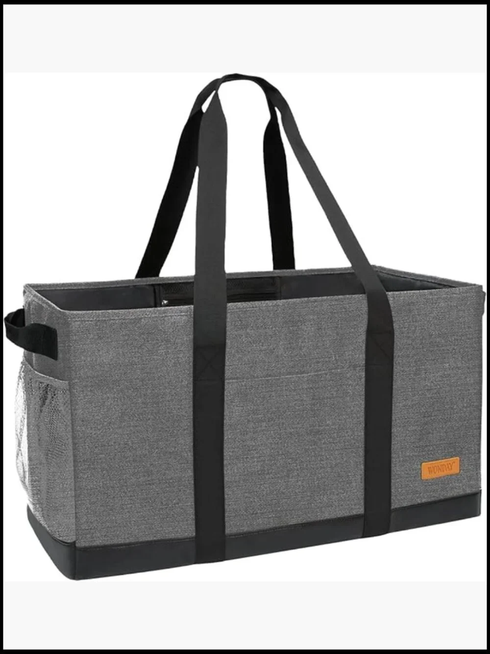 Extra Large Standing Reusable Tote - Collapsible Utility Grocery Beach Bag